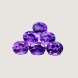 Natural Amethyst AA Quality 4×6 mm Faceted Oval 5 Pcs lot