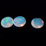 Natural Ethiopian Opal 7×9 mm Oval 3 pieces