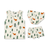 Doridori Little Boys_ Organic Cotton Underwear Undershirt For Kid_ Toddler_ Baby _Forest Fox P