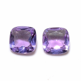 Natural Amethyst AAA Quality 6 mm Faceted Cushion 2 Pcs