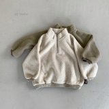 DE MARVI Kids Toddler Fleece Loose fit Anorak Boys Girls Pullover Sweater Korean Manufacturer