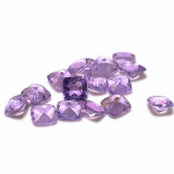 Natural Amethyst AAA Quality 8 mm Faceted Cushion 15 Pcs lot