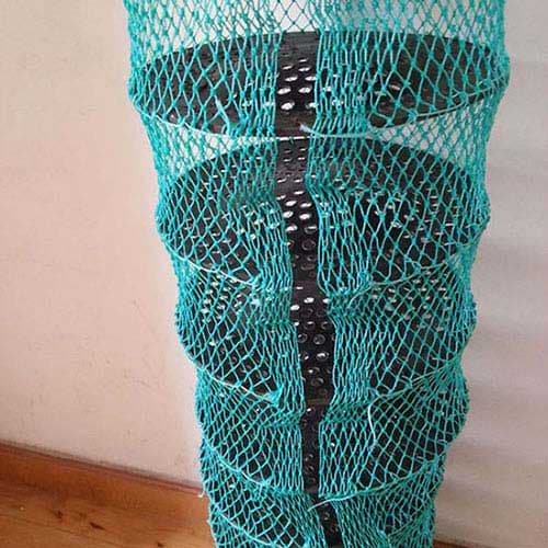 Green HDPE Decorative Fishing Net , Durable Knotless PE Rope
