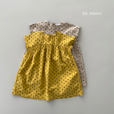 DE MARVI Kids Toddler Dot pattern Cute Short sleeve Casual Dress Korean girls dresses Wholesale
