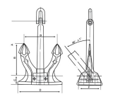 The Spek Type stockless Anchor/The Spek Type stockless Anchor M type