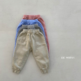 DE MARVI Kids Toddler Pigment dyed Vintage Pocket Jogger pants Boys Girls Sweatpants Wholesale Korea
