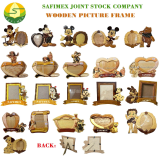 Wooden Plaques Picture Photo Frame Intarsia Hand Crafts High Quality from Vietnam Factory Customize