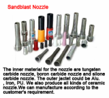 Sandblasting nozzle,boron carbide nozzle,tungsten carbide nozzle,silicone carbide nozzle