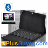 Robust Leather Case with Spillproof Bluetooth Keyboard - For Samsung Galaxy Tab 10.1