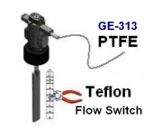 GE-313 PTFE Teflon Plastic Paddle Flow Switch 