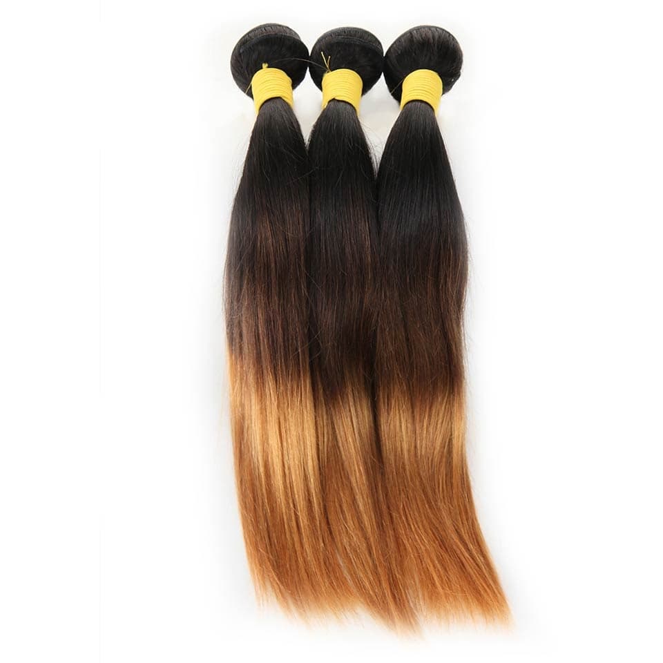 Ombre Straight Hair Bundles T1b430 Brown Honey Blonde Hair