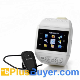 Quartz - Dual SIM Cell Phone Watch with Keypad (1.33 Inch Touchscreen, Bluetooth, 4GB)
