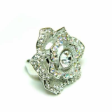 Flower Cubic Stone Ring