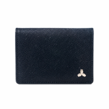 Tripod Card Leather Wallet _ Brilliant Black