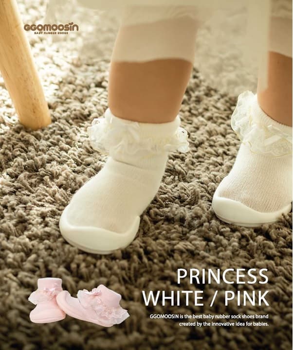 Baby toddler socks shoes _Princess pink_ _Princess white_