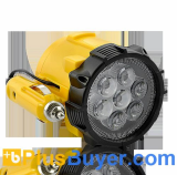 LED Flashlight with Car Cigarette Charger (7 LEDs, Magnetic Base)