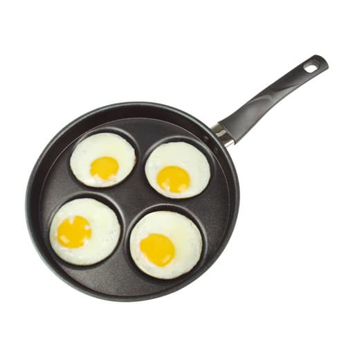 4 in 1 Egg Pancake Multi Sectional Frying Pan 4 Dimples hole frypan 24cm 