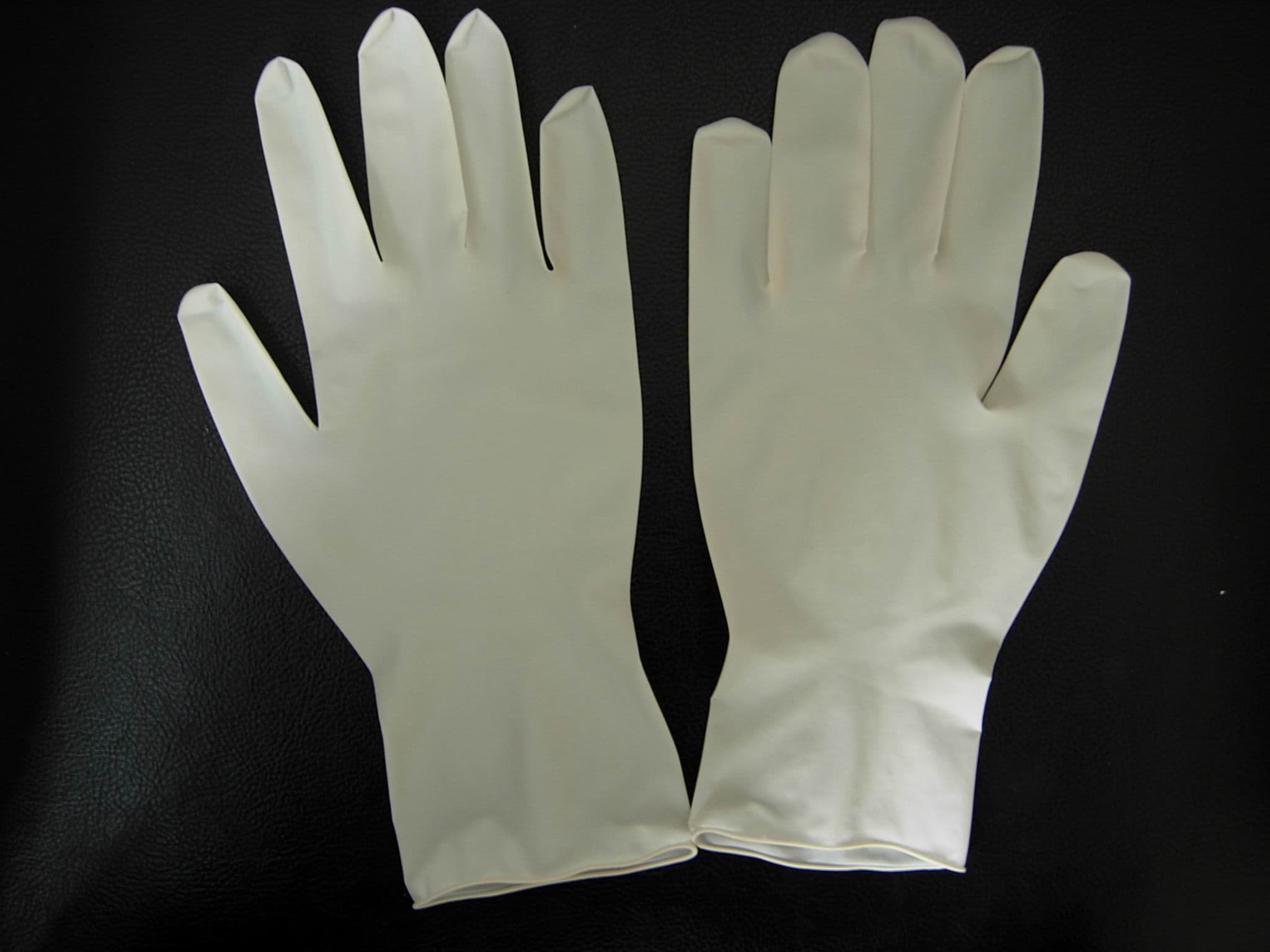 surgical rubber gloves