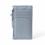 Signature Slim Zipper Card Wallet _ Grayish Blue