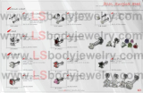LS Body Jewelry, 316L SS, Internal Labret and CZ Labret