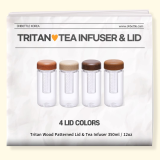 OEM WHOLESALE Korea Promotional Gift Tritan Water Bottle with Tea Infuser Lid 350ml