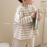 DE MARVI Toddler Kids Loose fit Stripe T shirts Clothing