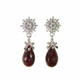 Silver & Ruby Earring