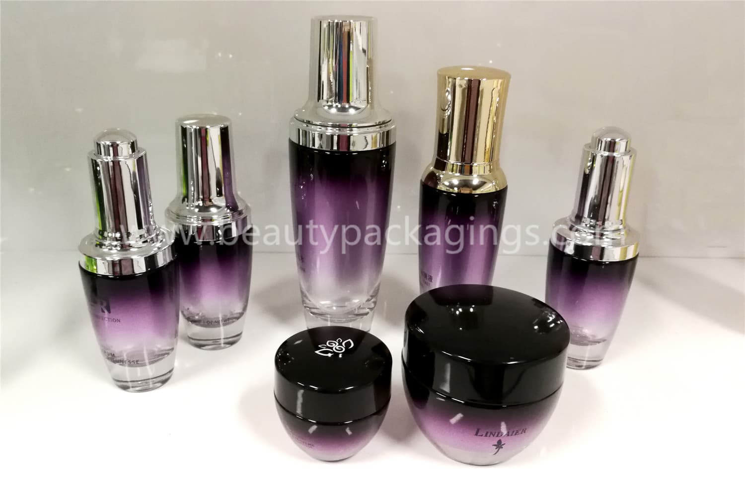 100ml electroplate purple pharmaceutical glass pill