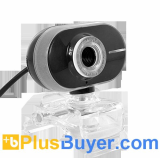 2 Megapixel Webcam with Adjustable Focus and Long Face Design - Black