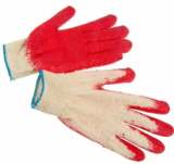 Knitted nylon gloves with coating