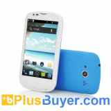 Azure - Budget 3G Android Phone (4 Inch Screen, Snapdragon 1GHz Dual Core CPU, Blue)