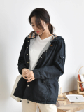 Jacket_ Coat_ Outer_ Check_ Hood_ Spring outer_ Outwear