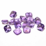Natural Amethyst AAA Quality 10 mm Faceted Cushion 15 Pcs lot