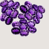 Natural Amethyst AA Quality 4×5 mm Faceted Oval 25 pcs Lot