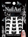 Nail Art Sticker NSH-02(Black Color), French Sticker, 20 designs are available.