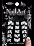 Nail Art Sticker NSH-07(White Color), French Type, 20 designs are available.