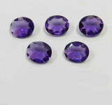 Natural Amethyst AA Quality 9×11 mm Faceted Oval 5 pcs Lot