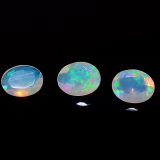Natural Ethiopian Opal 7×5 mm Oval 3 pieces