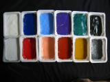 colored glue for setting foiled crystal stons to silver jewelry