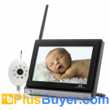 Monitor Buddy - 4 Channels Wireless Baby Monitor (7 Inch LCD, Night Vision)