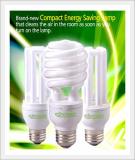 Energy Saving Lamp, FRESH LIGTE Air Cleaner Lamp CFL 