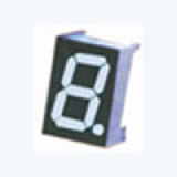 7 Segment Single Digit White LED Display 0.36 Inch Anode