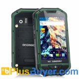 Mastodon - 4 Inch Rugged Android Phone (1GHz CPU, Dual Camera, Green, IP 53 Water Resistant, Dustproof, Shockproof)