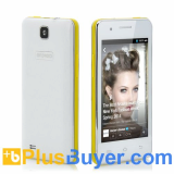 Party-Droid - LED Flashing Android Phone (4 Inch, 1GHz CPU, Dual Cameras, Yellow)