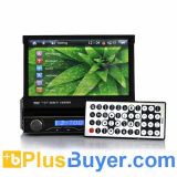 Blastwave - 1 DIN Car DVD Player (7 Inch Flip Out Screen, Detachable Front Panel, GPS, DVB-T)
