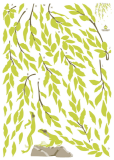 Willow Tree,Green Frogs & Leaves / KR-0022