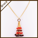 Grace jewelry glass bead tassel necklace