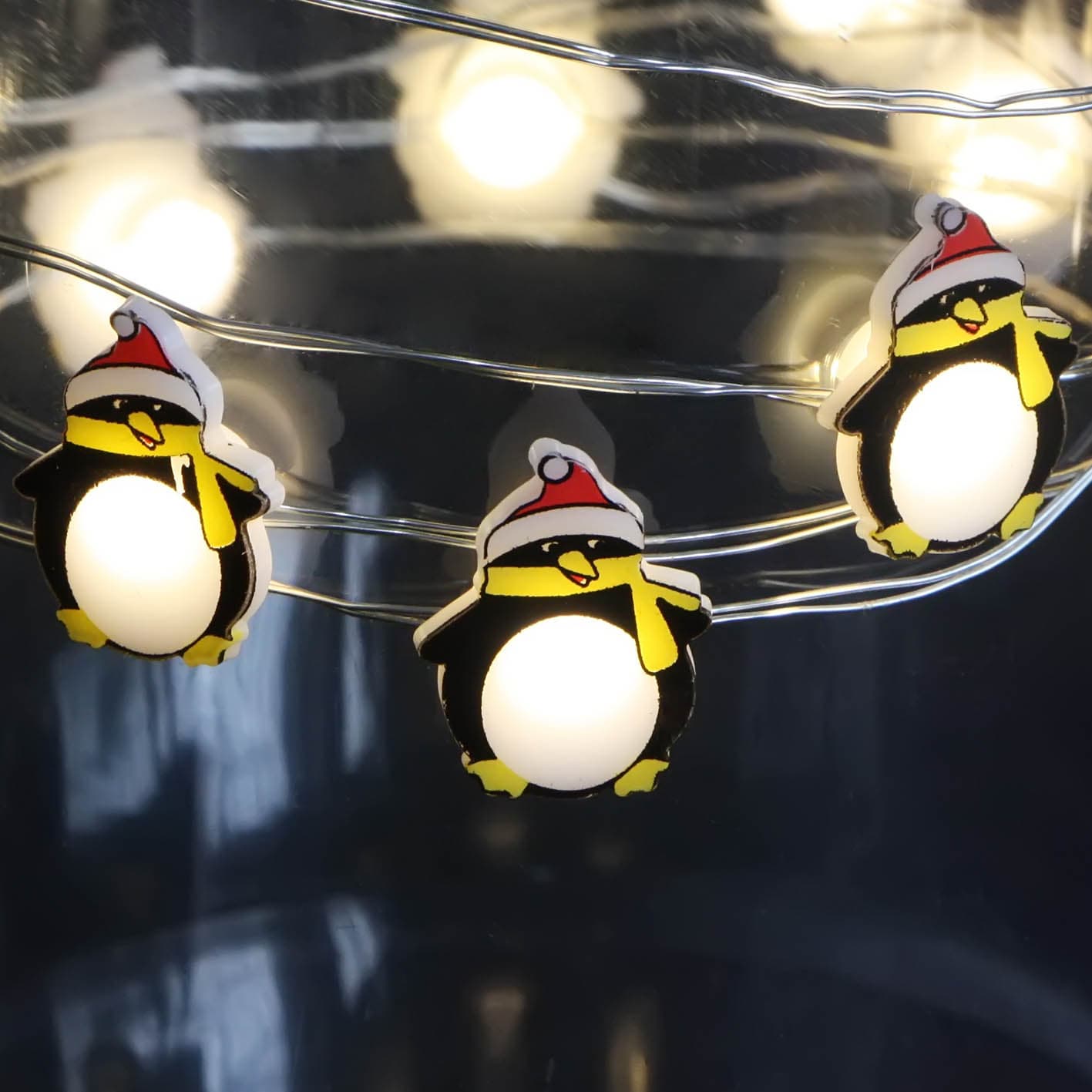 penguin string lights