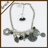 Hot selling heavy alloy charm jewelry set