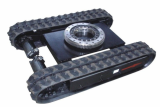Rubber crawler tracks with slewing ring